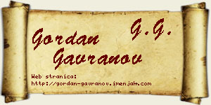Gordan Gavranov vizit kartica